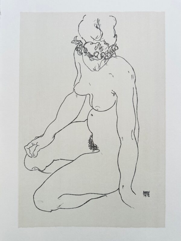 Nu Agenouille 1918 - Schiele Egon