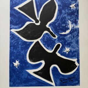 Oiseaux sur Fond Bleu - Georges Braque